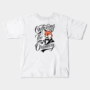 Fox in a bow tie Outfoxing the Ordinary Kids T-Shirt